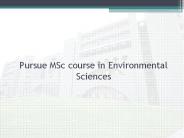 Pursue MSc course in Environmental Sciences | Marwadi University