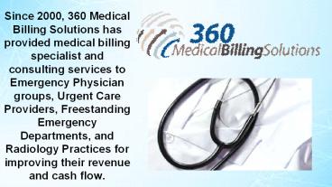Florida Urgent Care Billing Services - 360 Medical Billing Solutions