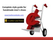 Handmade Leather Shoes Mens - Leather Soles