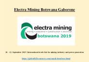 Electra Mining Botswana Gaborone