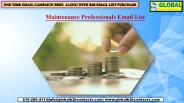 Maintenance Professionals Email List
