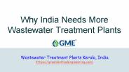 Why India Needs More Wastewater Treatment Plants