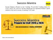 Success Mantra best CLAT Coaching in Delhi