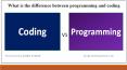 coding vs programming PowerPoint PPT Presentation