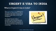 Apply for the Indian Urgent E visa