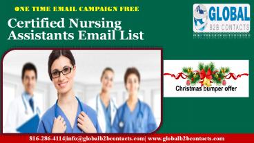 Certified Nursing Assistants Email List