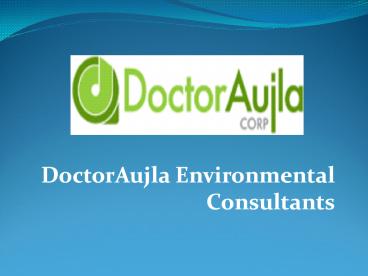 Environmental consultant