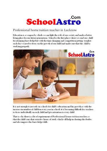 PPT – Professional Home Tuition Teacher in Lucknow PowerPoint ...