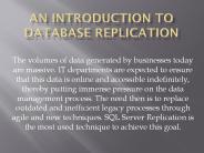Database replication SQL server