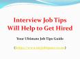 Job Interview Tips for Getting a Dream Job PowerPoint PPT Presentation