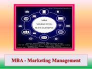 MBA - Marketing Management