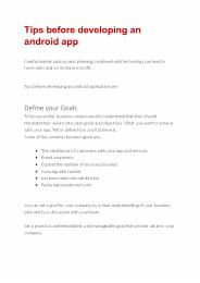 Tips before developing an android app