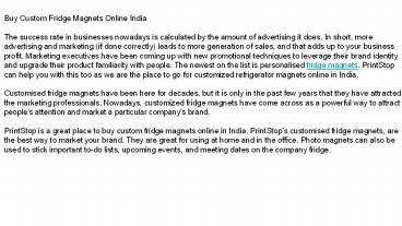 Customised Fridge Magnets Online