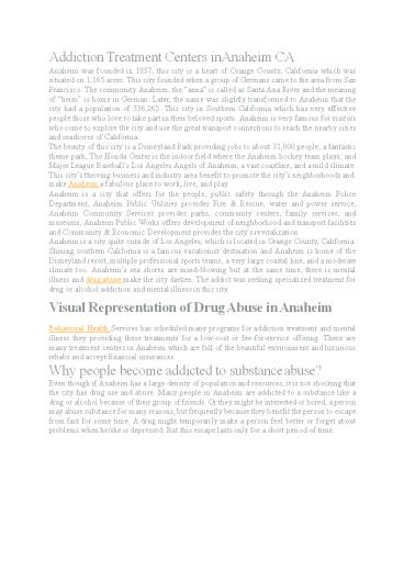 Drug and Alcohol rehabilitation center in Anaheim