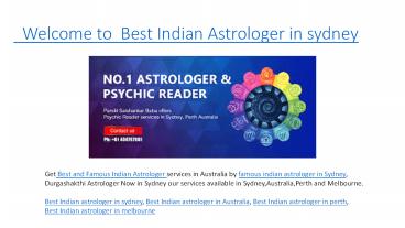 Famous Indian astrologer in Sydney, perth, Australia.