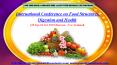 International Conference on Food Structures, Digestion and Health PowerPoint PPT Presentation