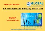 US Financial and Banking Email List