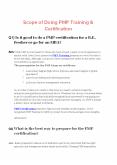 Scope of Doing PMP Training & Certification PowerPoint PPT Presentation
