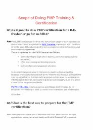 Scope of Doing PMP Training & Certification