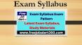 Exam Syllabus Exam Pattern- Latest Exam Syllabus, Study Materials PowerPoint PPT Presentation