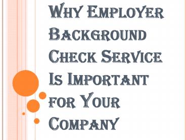 Benefits of Employer Background Check Service