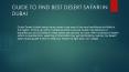 Guide to find best desert safari in dubai PowerPoint PPT Presentation