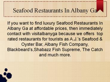 Restaurants In Albany Ga
