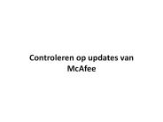 Controleren op updates van McAfee