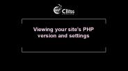 Viewing your site's PHP version and settings