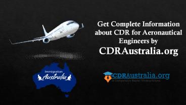 CDR For Aeronautical Engineers Australia