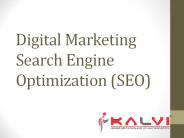 Digital Marketing Search Engine Optimization (SEO)
