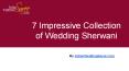 Latest Collection of Wedding Sherwani PowerPoint PPT Presentation
