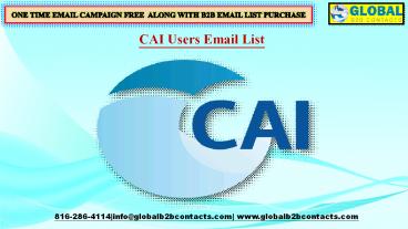 CAI Users Email List