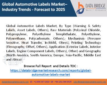 Global Automotive Labels Market