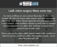 Lasik vision surgery Mesa: some tips