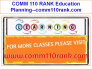 COMM 110 RANK Education Planning--comm110rank.com