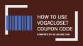 How To Use Vogacloset Coupon Code UAE