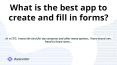 What is the best app to create and fill in forms ? PowerPoint PPT Presentation