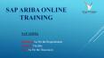sap ariba online training PowerPoint PPT Presentation