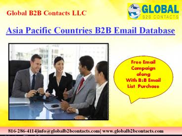 Asia Pacific Countries B2B Email Database