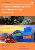 Common Different Types of Forklifts for Hire In Melbourne PowerPoint PPT Presentation