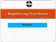Beautiful Long Prom Dresses | PromFast