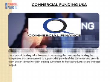 Franchise Financing Loans in USA- commercialfundingusa.com