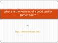 What are the features of a good quality garden sink? PowerPoint PPT Presentation