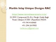 Marble Inlay Unique Designs RAC