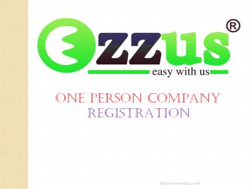 One Person Company Registration