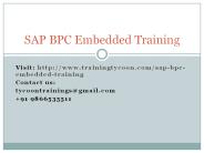SAP BPC EMBEDDED Training | SAP BPC EMBEDDED Online Training