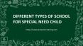DIFFERENT TYPES OF SCHOOL FOR SPECIAL NEED CHILD PowerPoint PPT Presentation