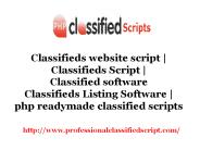 Classifieds Script