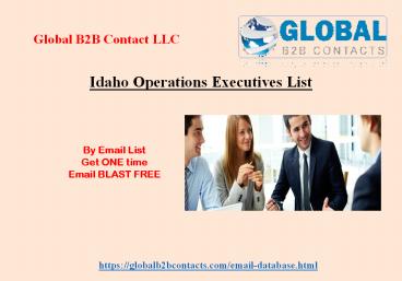 Idaho Operations Executives List